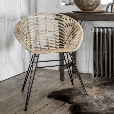 Jungle Jane Rattan Bucket Chair Smithers Retro Furniture £350.00 Conservatory Wicker Iron product_features