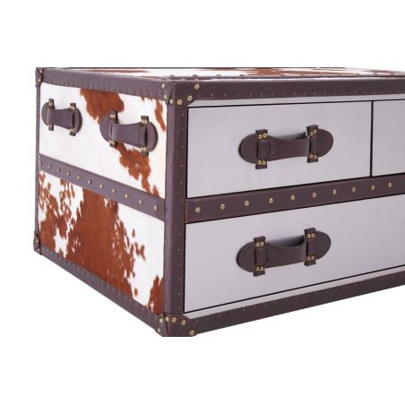 Cowhide Trunk Retro Furniture £1,238.00 Bedroom Aluminium Plate product_features