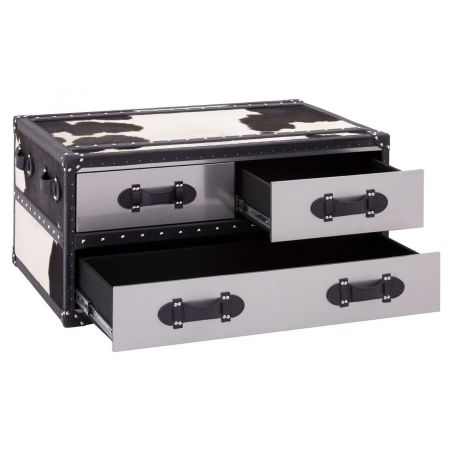 Cowhide Trunk Retro Furniture £1,238.00 Bedroom Aluminium Plate product_features