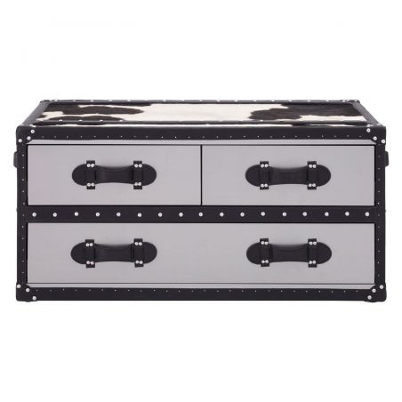 Cowhide Trunk Retro Furniture £1,238.00 Bedroom Aluminium Plate product_features