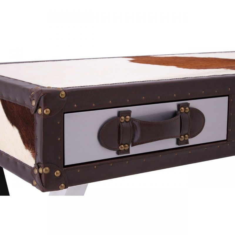 Cowhide Console Table Smithers Hallway £900.00 All Rooms Stainless Steel product_features