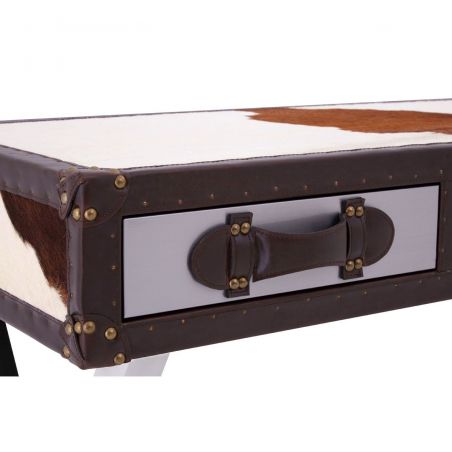 Cowhide Console Table Smithers Hallway £900.00 All Rooms Stainless Steel product_features