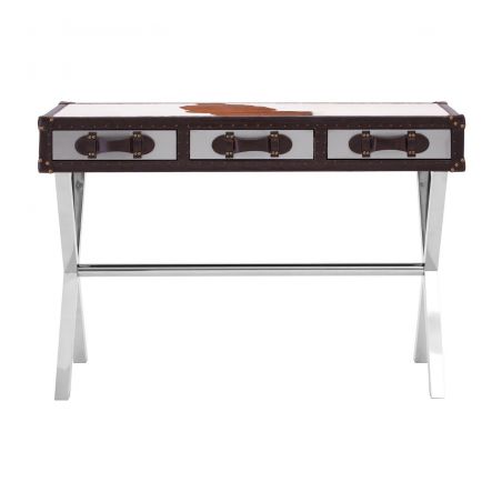 Cowhide Console Table Smithers Hallway £900.00 All Rooms Stainless Steel product_features