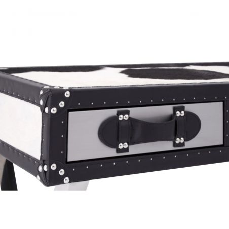 Cowhide Console Table Smithers Hallway £900.00 All Rooms Stainless Steel product_features