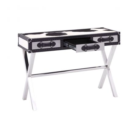 Cowhide Console Table Smithers Hallway £900.00 All Rooms Stainless Steel product_features