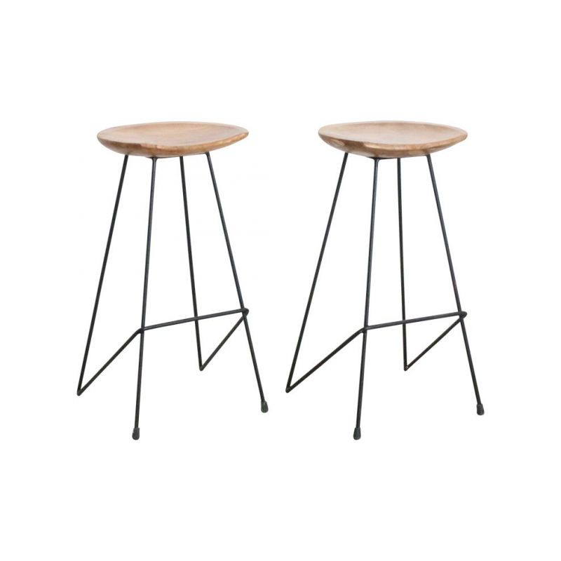 Tree Root Bar Stools Smithers Industrial Furniture £281.00 Kitchen Diner Teak Wood Steel product_features
