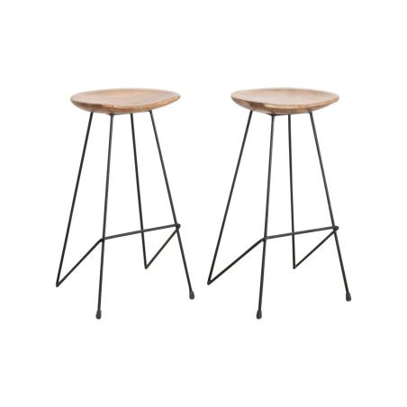 Tree Root Bar Stools Smithers Industrial Furniture £281.00 Kitchen Diner Teak Wood Steel product_features