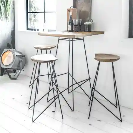 Tree Root Bar Stools Smithers Industrial Furniture £281.00 Kitchen Diner Teak Wood Steel product_features