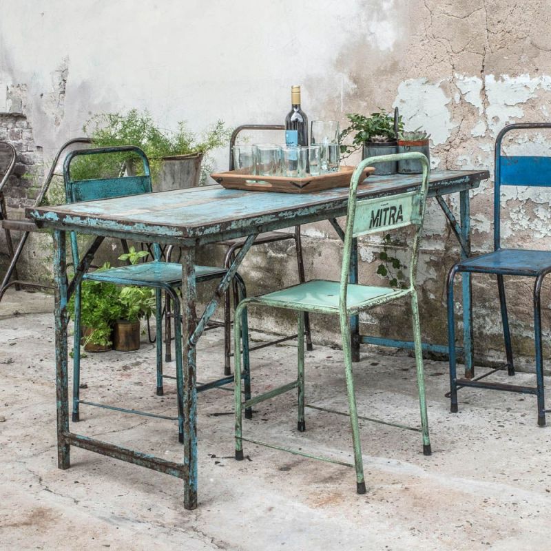 Folding Market Wood Dining Tables With Iron Legs Smithers Reclaimed Wood Dining Tables £441.00 Dining Room Reclaimed Wood Iro...