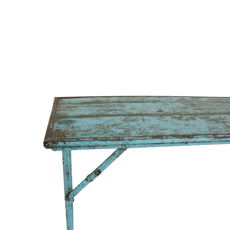 Folding Market Wood Dining Tables With Iron Legs Smithers Reclaimed Wood Dining Tables £441.00 Dining Room Reclaimed Wood Iro...
