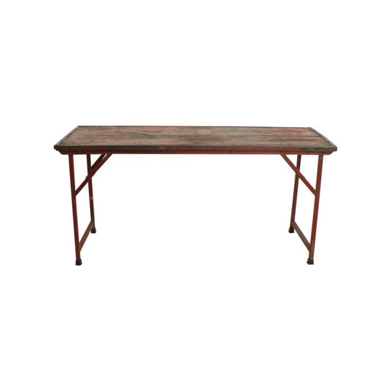 Folding Market Wood Dining Tables With Iron Legs Smithers Reclaimed Wood Dining Tables £441.00 Dining Room Reclaimed Wood Iro...