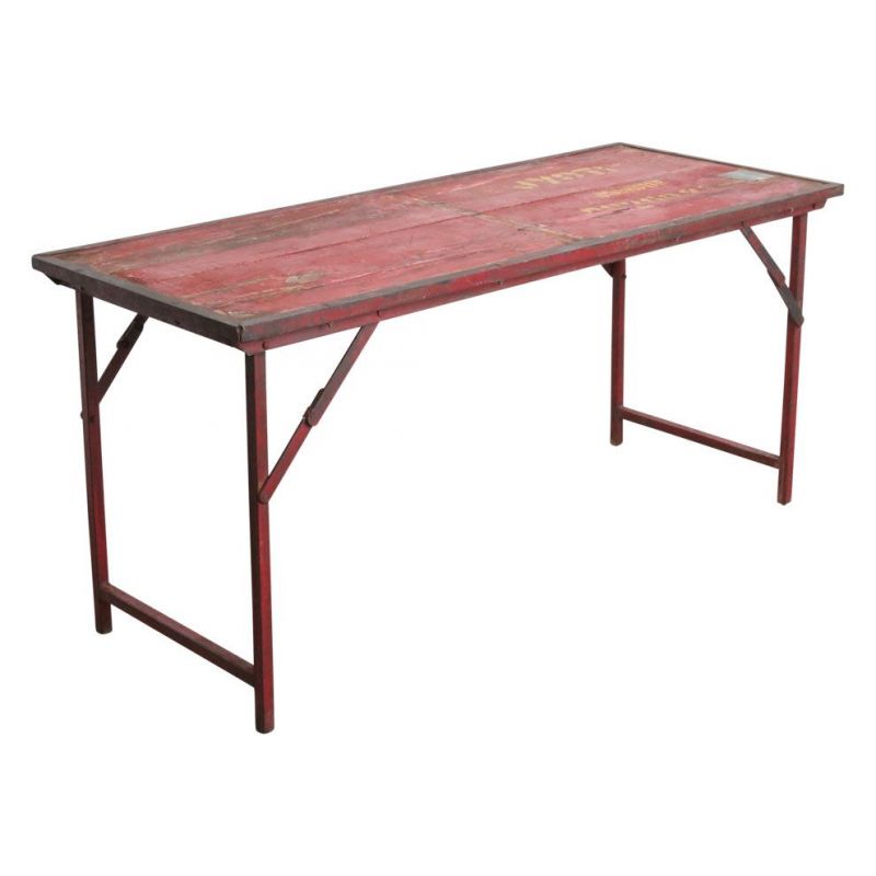 Folding Market Wood Dining Tables With Iron Legs Smithers Reclaimed Wood Dining Tables £441.00 Dining Room Reclaimed Wood Iro...