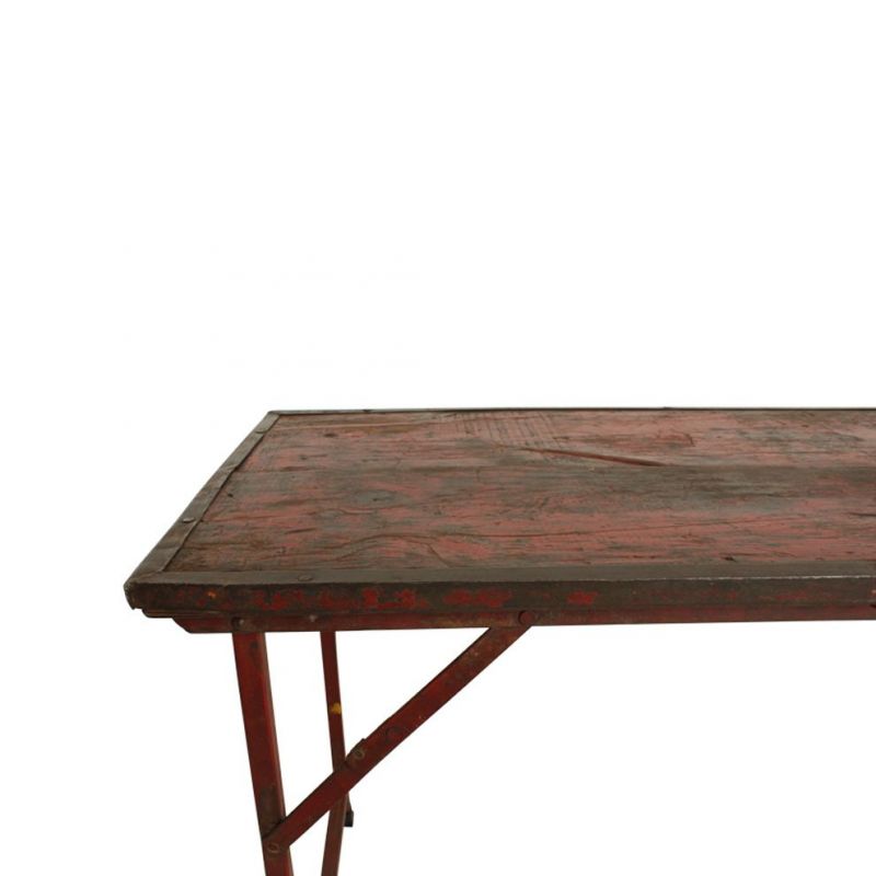 Folding Market Wood Dining Tables With Iron Legs Smithers Reclaimed Wood Dining Tables £441.00 Dining Room Reclaimed Wood Iro...