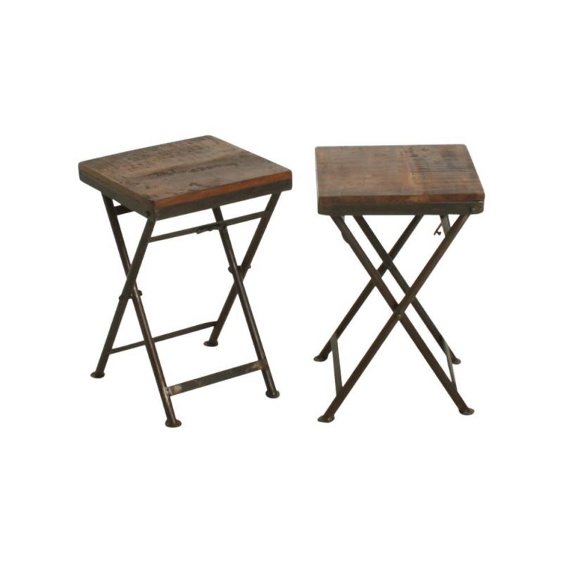 Small Folding Bistro Table – Reclaimed Wood | Industrial Style Smithers Reclaimed Wood Dining Tables £290.00 Dining Room Recl...