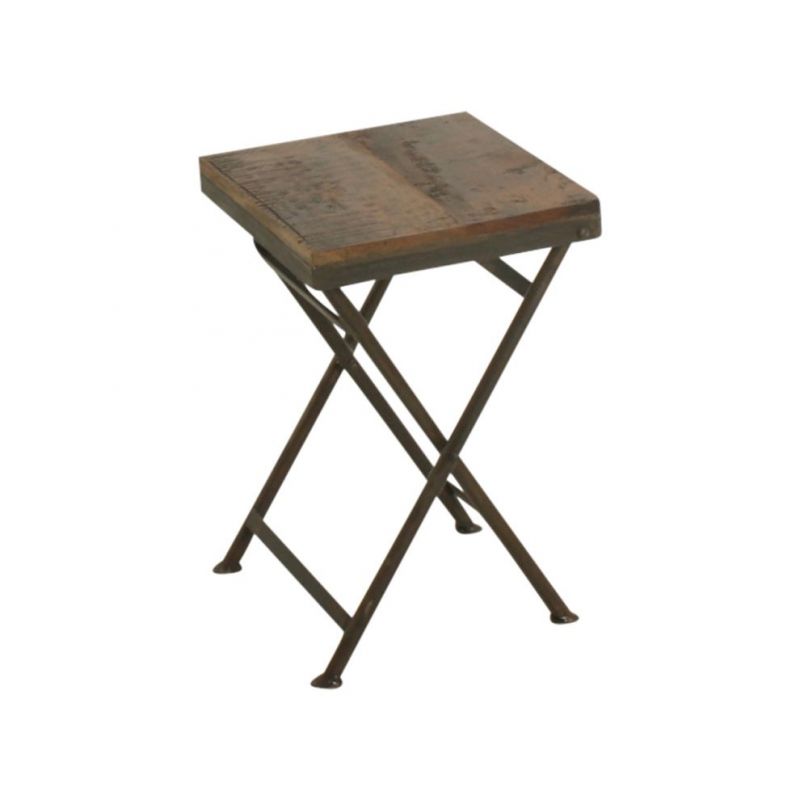 Small Folding Bistro Table – Reclaimed Wood | Industrial Style Smithers Reclaimed Wood Dining Tables £290.00 Dining Room Recl...