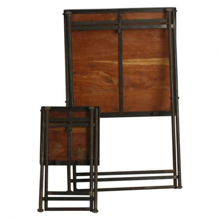 Small Folding Bistro Table – Reclaimed Wood | Industrial Style Smithers Reclaimed Wood Dining Tables £290.00 Dining Room Recl...