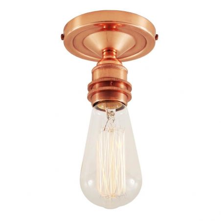 Vintage Flush Ceiling Light/ Brass/Silver or Copper Smithers Lighting £60.00 Anodised Brass product_features