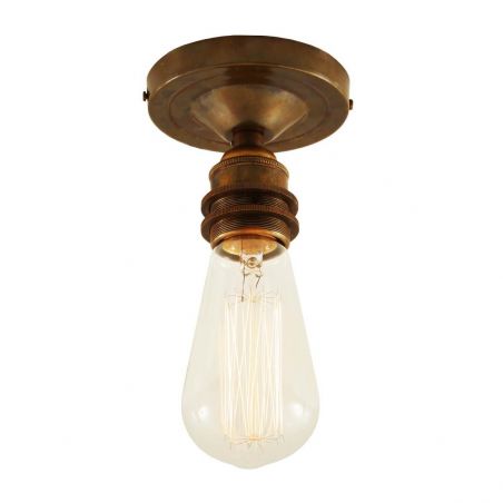 Vintage Flush Ceiling Light/ Brass/Silver or Copper Smithers Lighting £60.00 Anodised Brass product_features