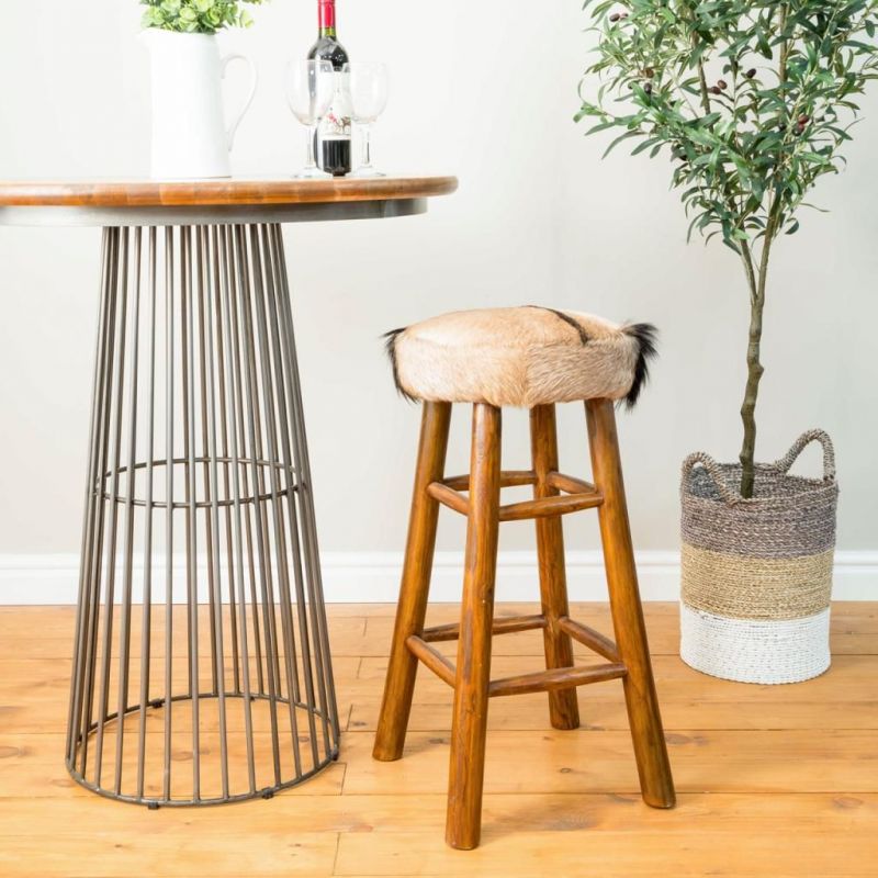 Goats Fur Stool Smithers Retro Furniture £170.00 All Rooms Mango Wood product_features