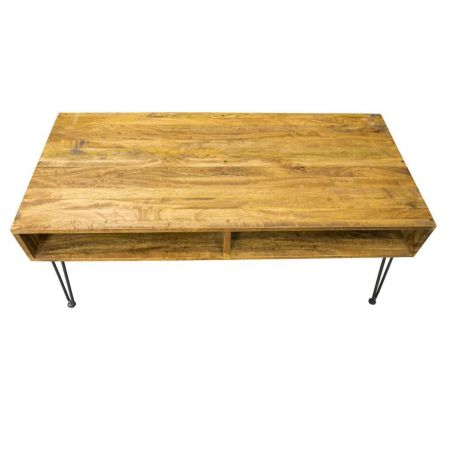 Hairpin Leg Coffee Table Smithers Industrial Furniture &pound;390.00 Mango Wood Iron product_features