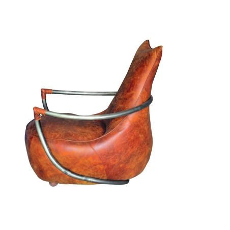 Aviator Leather Snug Chair Smithers Sofas and Armchairs &pound;999.00 All Rooms Steel product_features