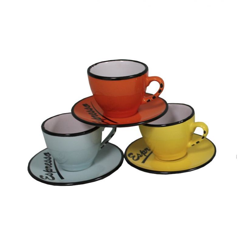 Vintage Style Italian Coffee Espresso Cups and Saucer Smithers Tableware £25.00      product_features