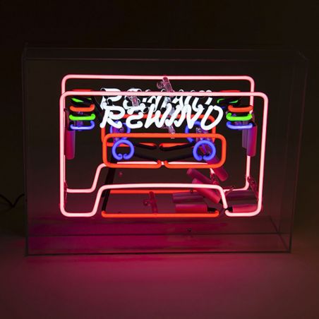 Rewind Cassette Tape Neon Light | Real Gas Sign  Lighting £175.00      product_features
