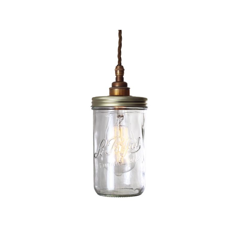 Jam Jar Pendant Light Smithers Lighting £98.00 Spun Brass product_features