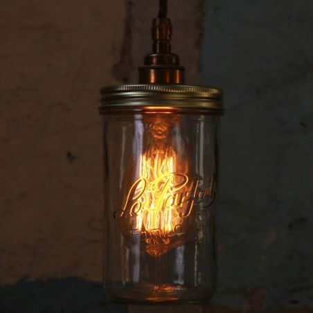 Jam Jar Pendant Light Smithers Lighting £98.00 Spun Brass product_features