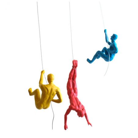 Coloured Climbing Men Wall Art Sculpture Smithers Retro Ornaments £76.00      product_features
