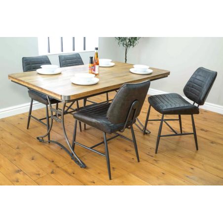 Vegan Leather Dining Chair Smithers Chairs £440.00 All Rooms Steel product_features