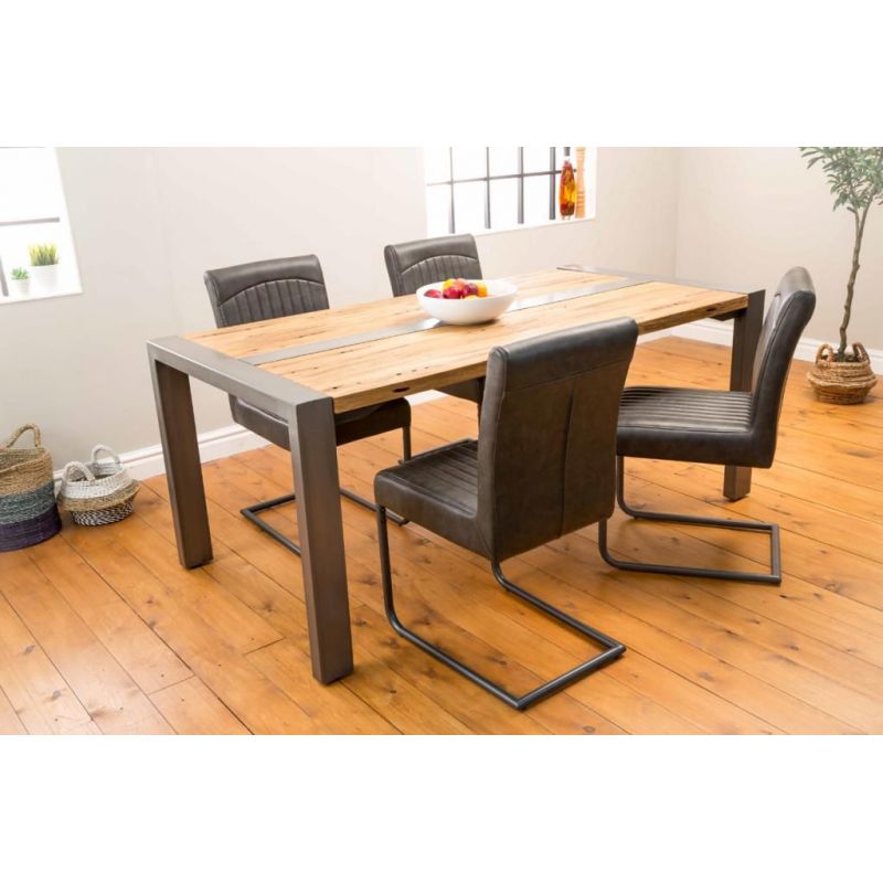 Forge Dining Table Smithers Dining Room £1,069.00 Kitchen Diner Mango Wood Steel product_features