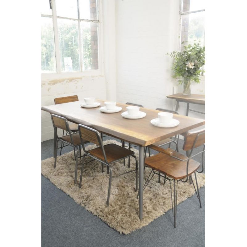 Edge Dining Table Smithers Dining Room £801.00 Kitchen Diner Teak Wood Steel product_features