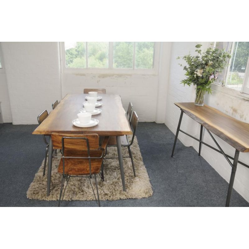 Edge Dining Table Smithers Dining Room £801.00 Kitchen Diner Teak Wood Steel product_features
