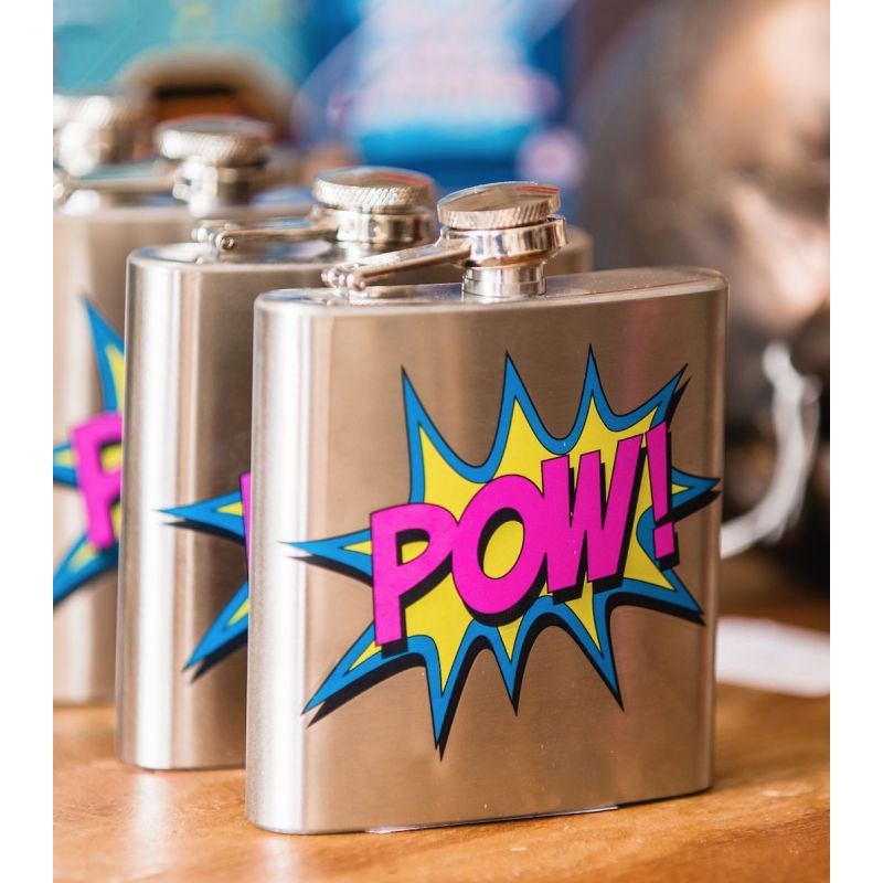 Comic Book POW Hipflask  Personal Accessories £18.00      product_features