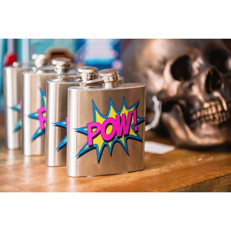 Comic Book POW Hipflask  Personal Accessories £18.00      product_features
