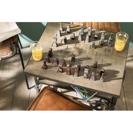 Industrial Chess Furniture Table &ndash; Game-Ready Vintage Style Smithers Side Tables & Coffee Tables &pound;825.00 Office FSC Recycled ...