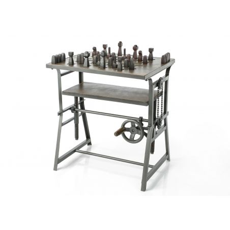 Industrial Chess Furniture Table &ndash; Game-Ready Vintage Style Smithers Side Tables & Coffee Tables &pound;825.00 Office FSC Recycled ...