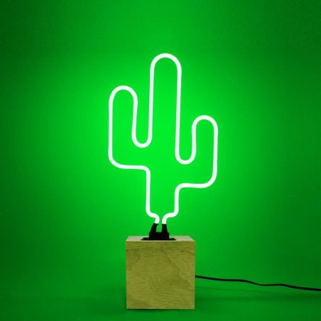 Cactus Neon Light – Green Glass Sign Made with Real Gas  Lighting £90.00      product_features