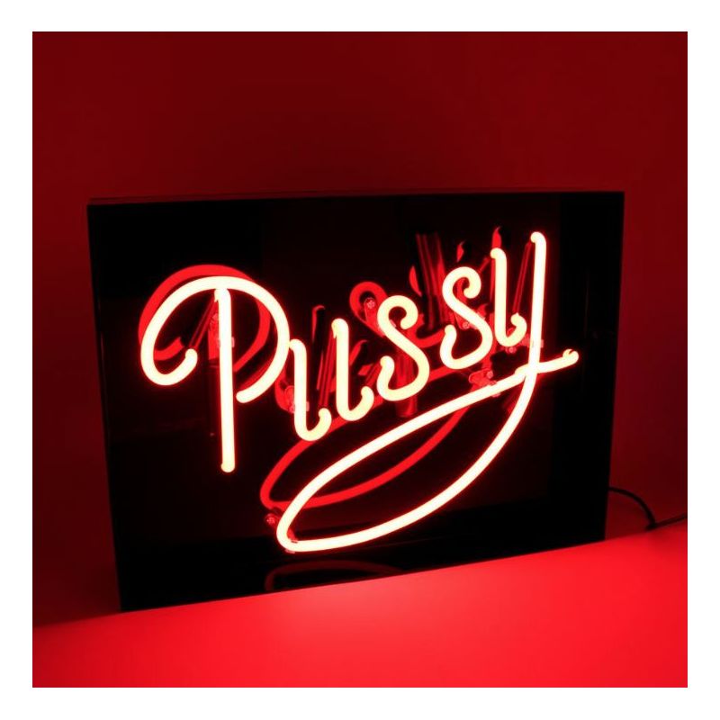 Pussy Neon Light Sign – Sassy 70s-Inspired Retro Decor for Bedroom, or Studio Vibe Smithers Gifts £95.00      product_features