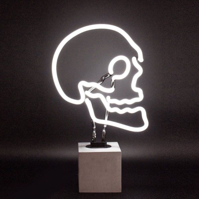 Skull Neon Light – Glass Sign for Bedroom, Bedside Table, Lounge, or Creative Space Smithers Lighting £95.00      product_fea...