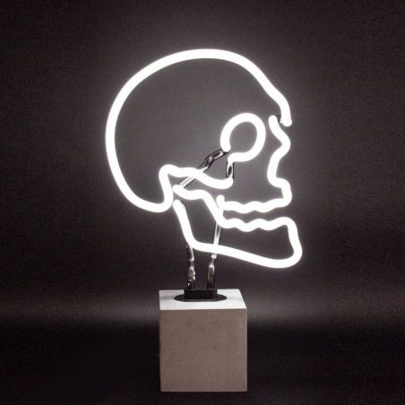 Skull Neon Light – Glass Sign for Bedroom, Bedside Table, Lounge, or Creative Space Smithers Lighting £95.00      product_fea...