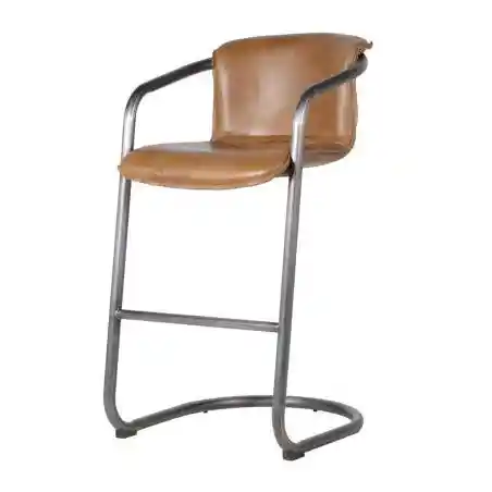 Leather Industrial Bar Stools With Arms Smithers Dining Room £557.00 Bar Steel product_features