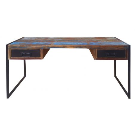Miami Industrial Desk Smithers Office £1,421.00 Office Reclaimed Boat Wood Steel product_features