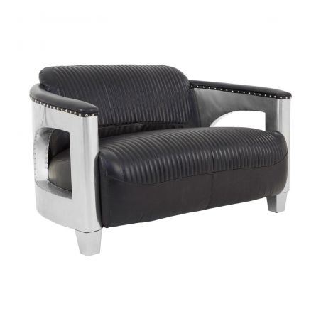 Aviator Black Spitfire Sofa Smithers Sofas and Armchairs &pound;2,287.00 Living Room Aluminium product_features