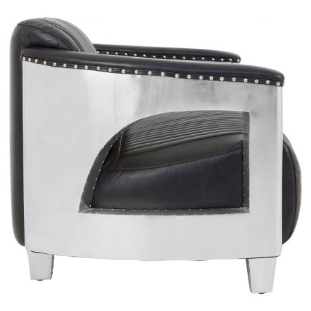Aviator Black Spitfire Sofa Smithers Sofas and Armchairs &pound;2,287.00 Living Room Aluminium product_features