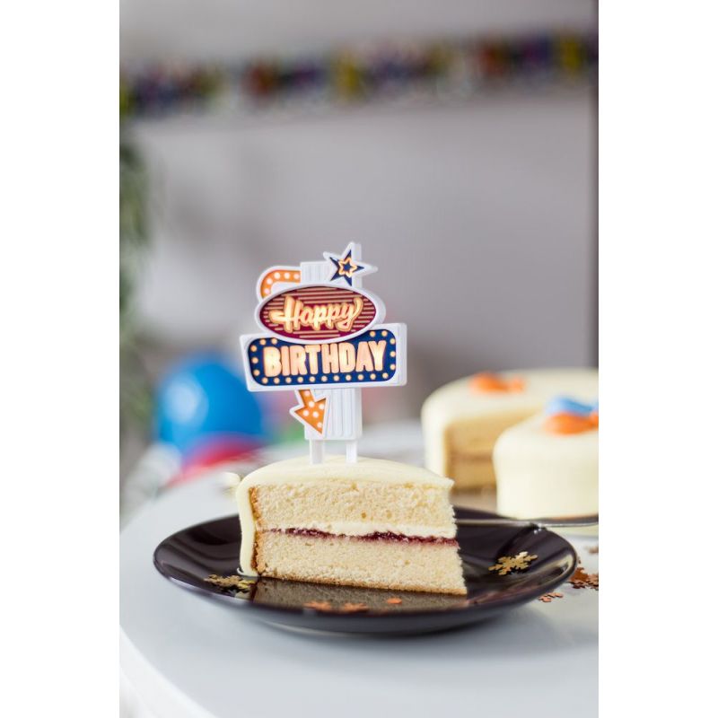 Light Up Flashing Cake Toppers – Retro Party Decoration and Gift Ideas  Gifts £10.00      product_features