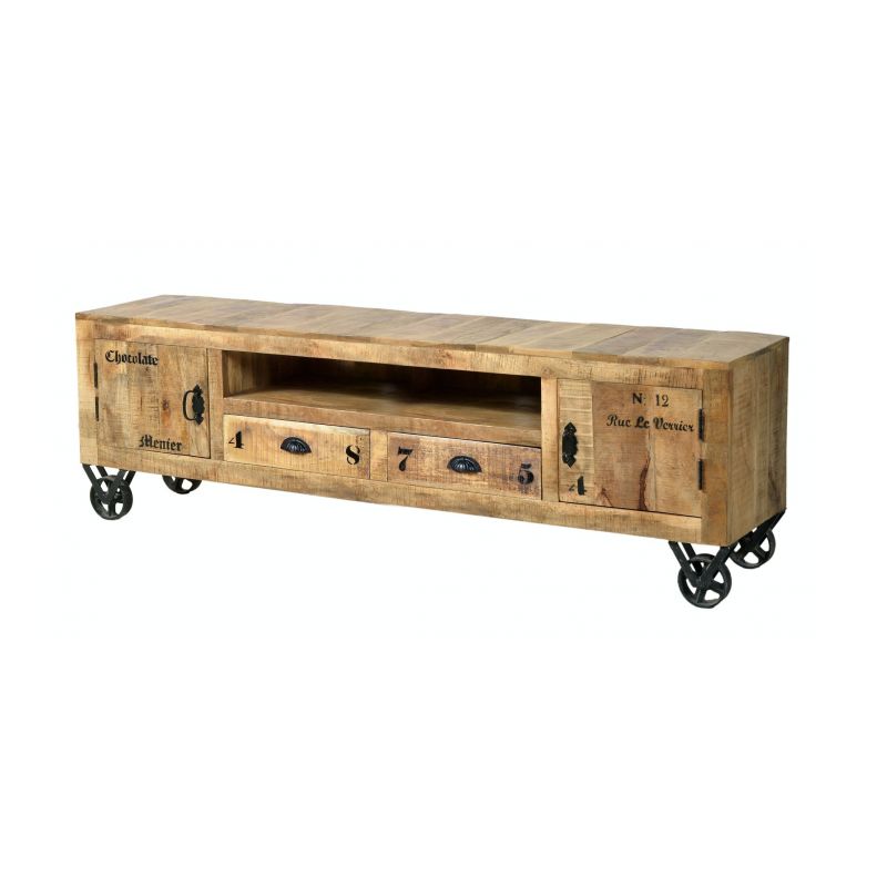 Menier Chocolate Rustic Tv Console Smithers Vintage Furniture £1,375.00 Bedroom Mango Wood product_features