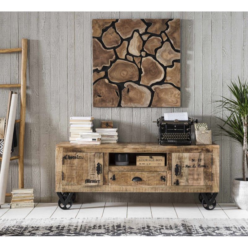 Menier Chocolate Rustic Tv Console Smithers Vintage Furniture £1,375.00 Bedroom Mango Wood product_features