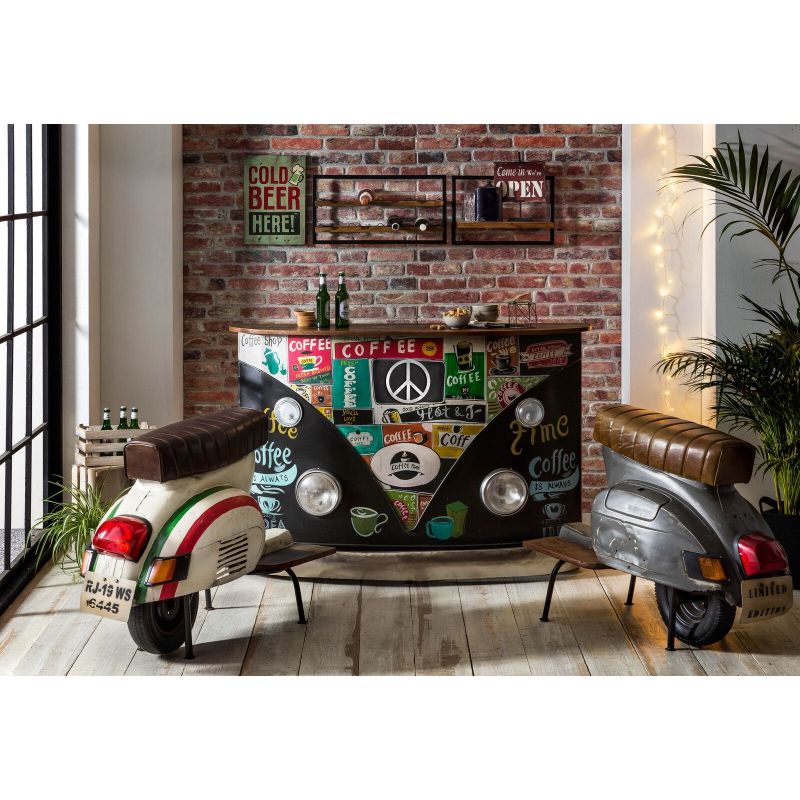 VW Camper Van Bar Smithers Home Bars £1,359.00 Bar Reclaimed Boat Wood Steel product_features